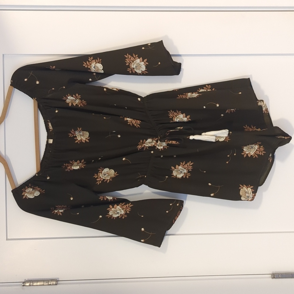 Floral short romper